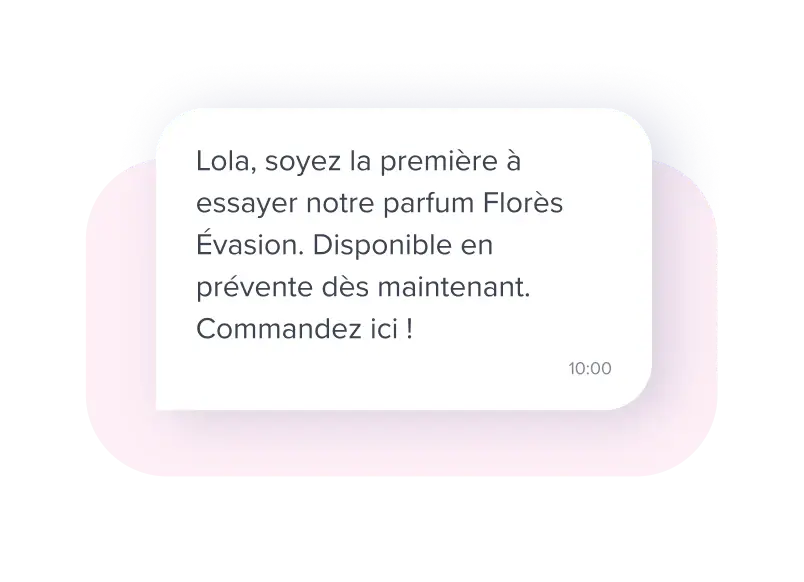 Exemple campagne SMS de lancement de produits