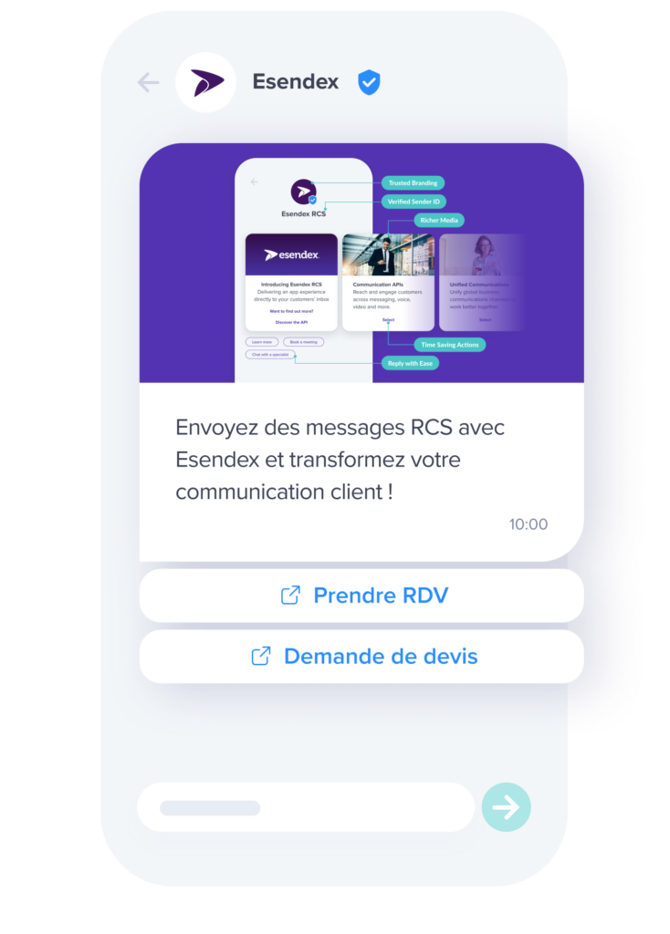 exemple de message RCS Esendex