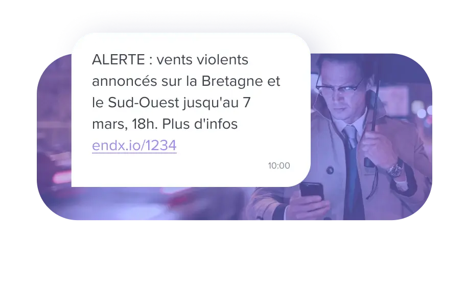 message sms alerte climatique
