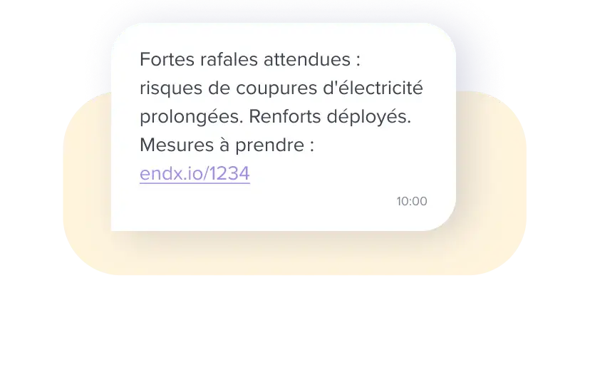 Exemple de sms par mail secteur &eacute;nerg&eacute;tique
