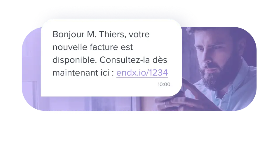 Exemple envoi SMS facture