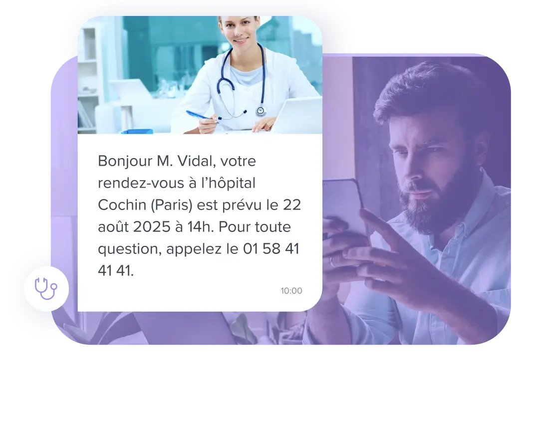 Rappel de rendez-vous patient par SMS