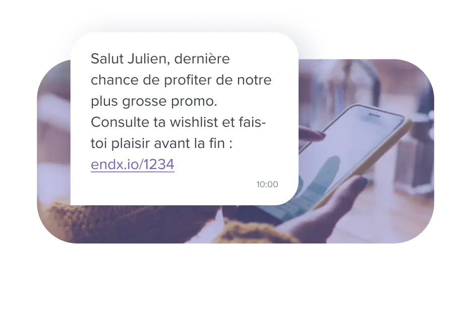 Exemple d'un envoi de SMS marketing