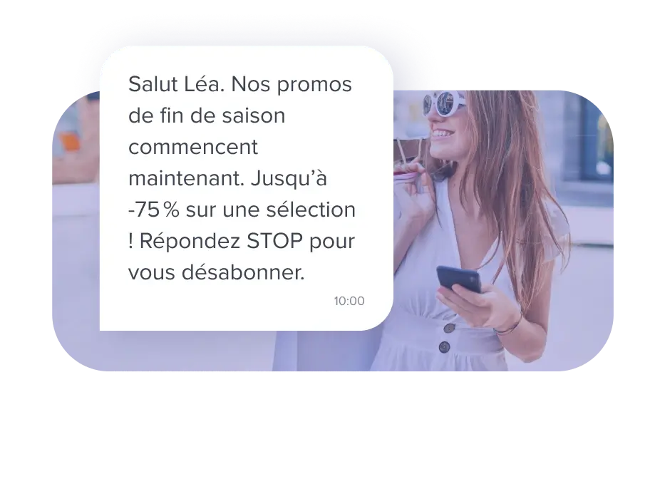 Exemple de campagne SMS marketing personnalis&eacute;e