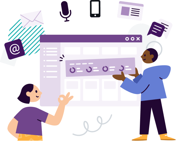 illustration montrant les différents éléments d'une stratégie marketing multicanale